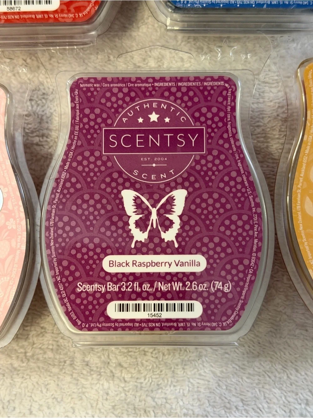NWT RETIRED Scentsy Wax Bar Set Apple Raspberry Strawberry Cranberry Summer Rain